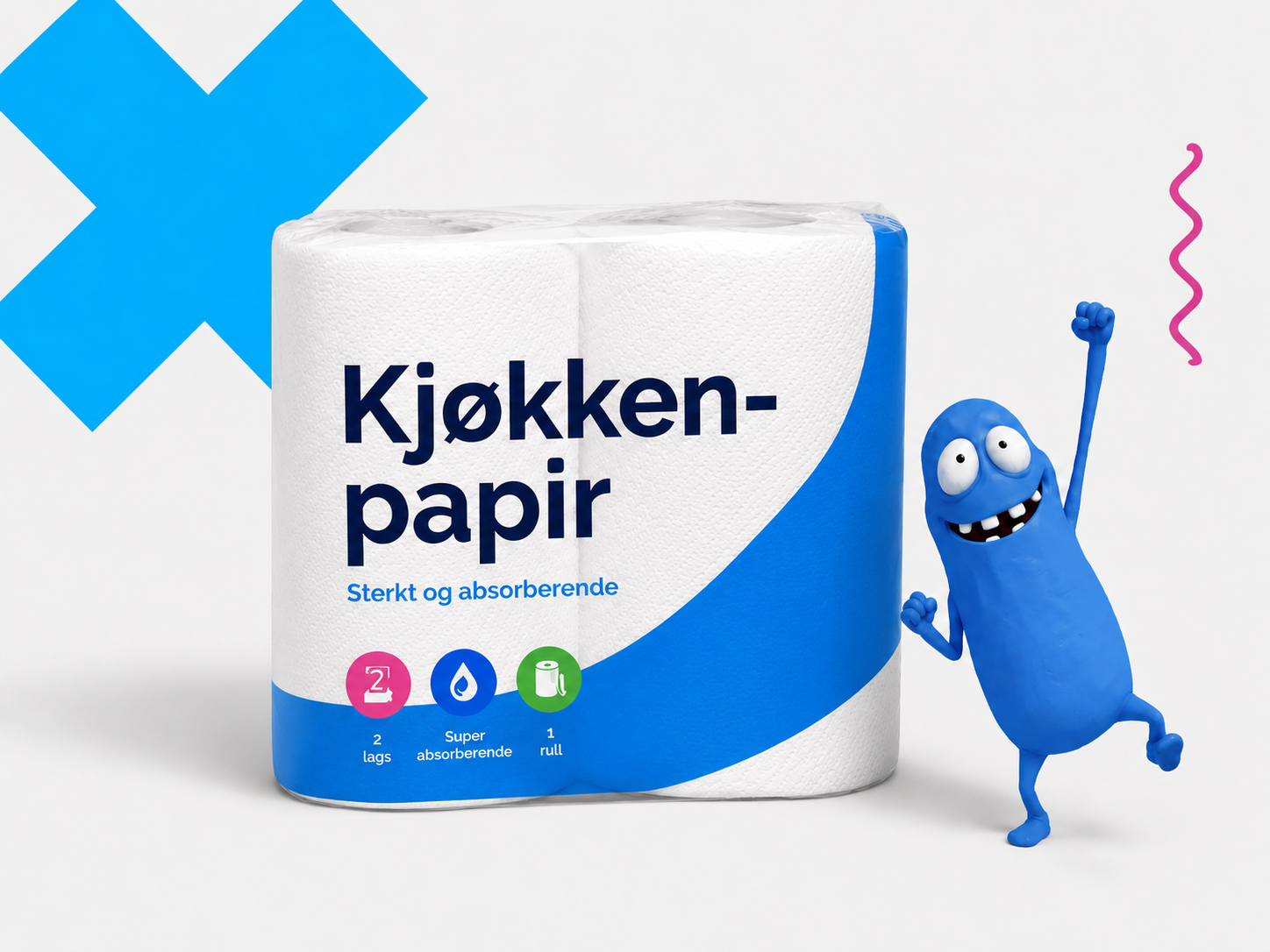 Pakke med kjøkkenpapir til dugnadssalg